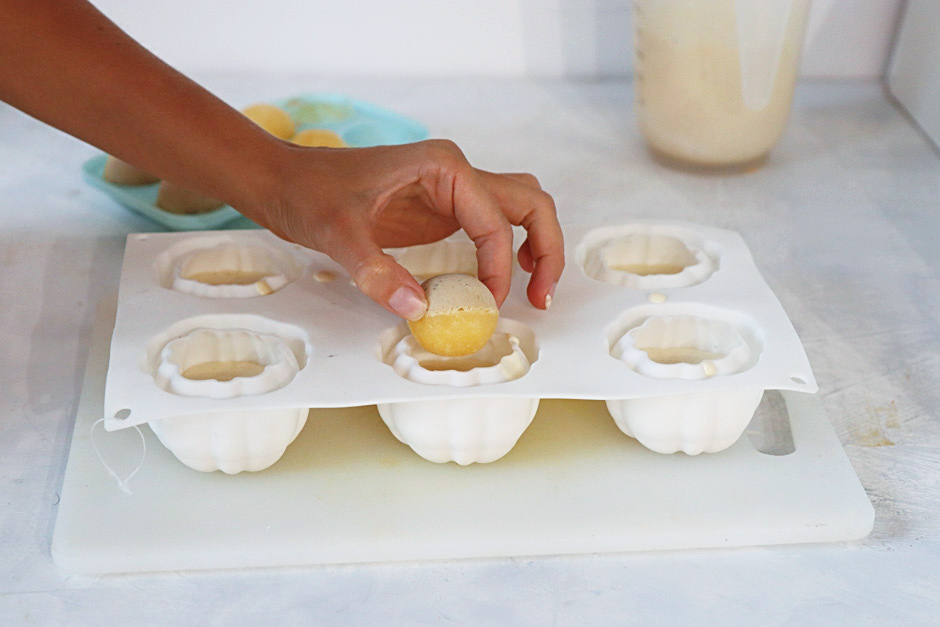 сборка муссового пирожного тыква со сливками