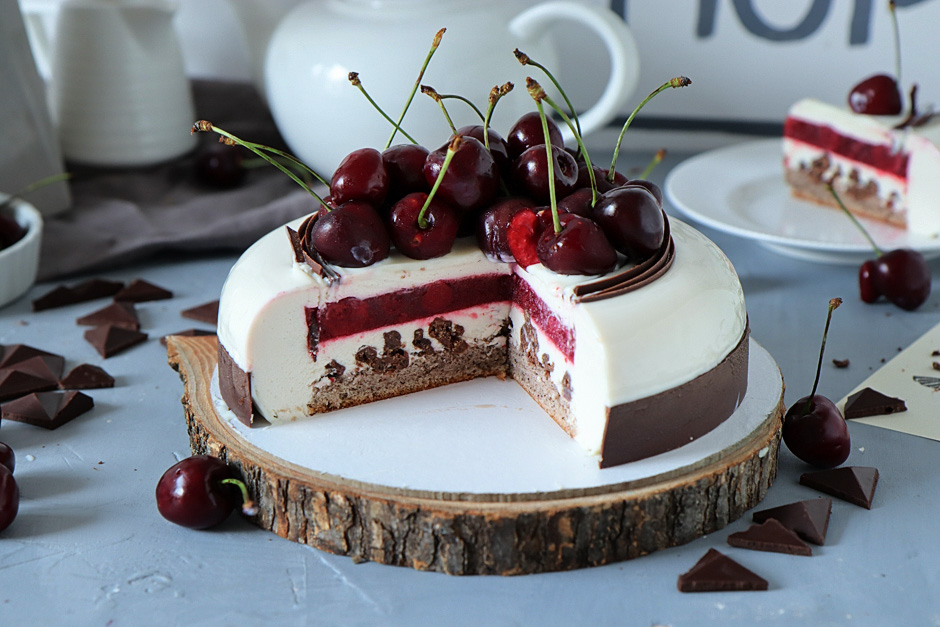 муссовый торт черный лес с вишней рецепт