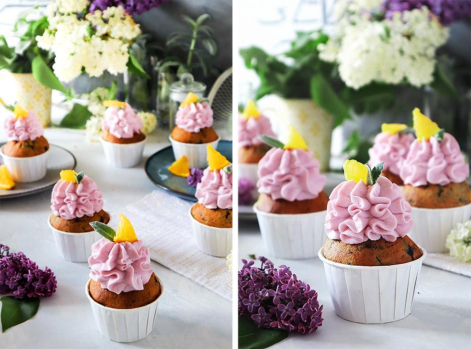 капкейки на кефире с черникой пошаговый рецепт с фото