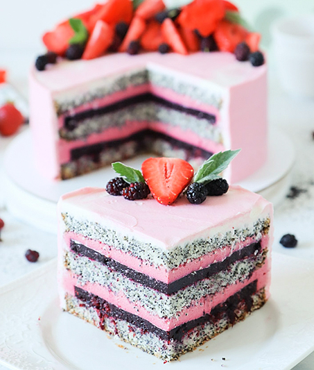 Маковый торт Моне | Онлайн кондитерская школа. Кондитерские курсы Краснодар